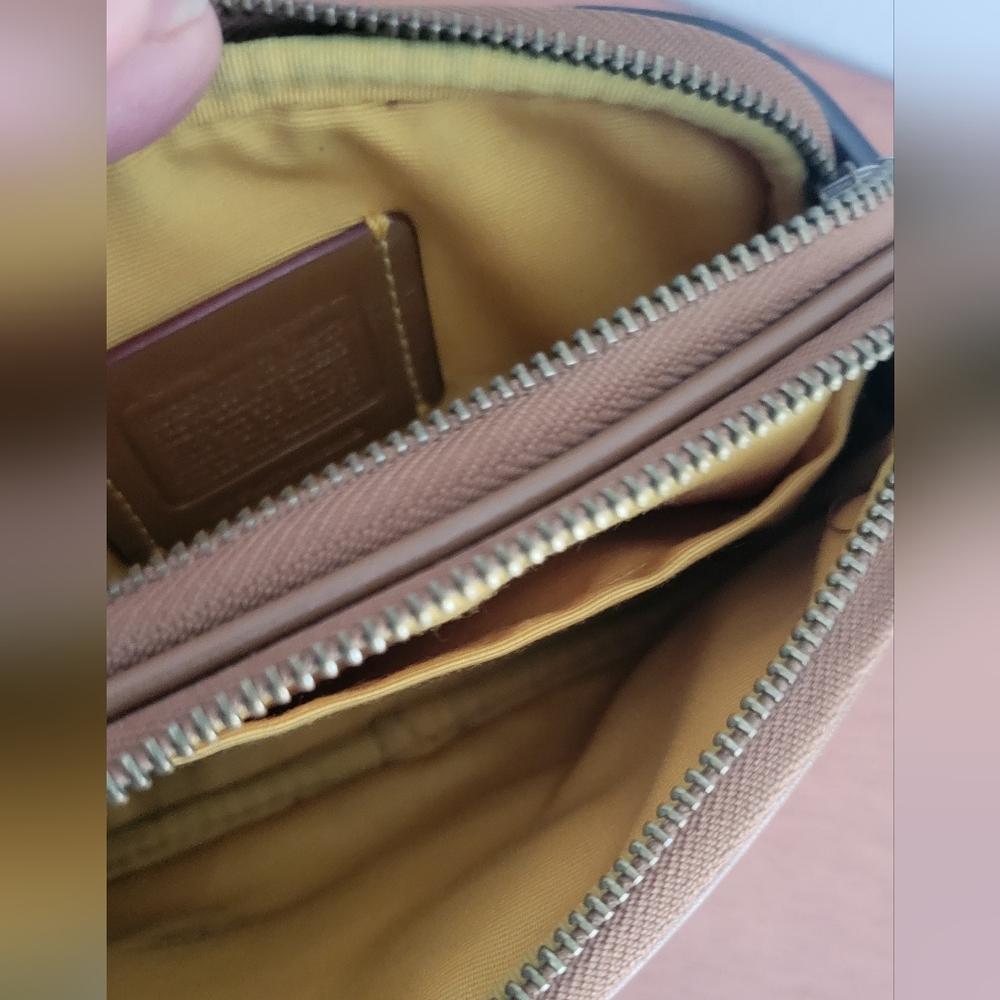 Coach Tan Leather Crossbody with Mickey Mouse Accent - Picture 5 of 7